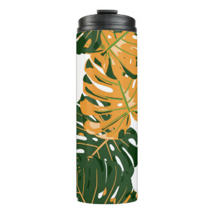 Seamless Pattern with Hawaiian Rainforest. Retro C Thermal Tumbler