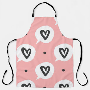 Seamless pattern with hearts. apron