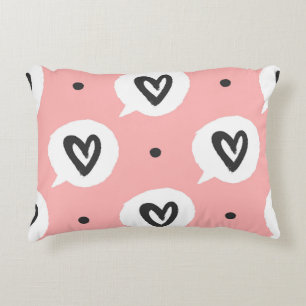 Seamless pattern with hearts. decorative cushion