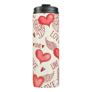Seamless pattern with hearts. Happy Valentine's Da Thermal Tumbler