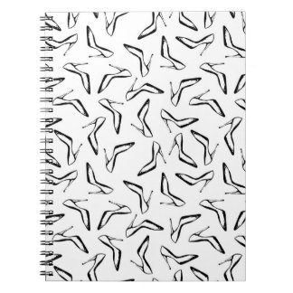 Seamless pattern with high heels glamour shoes notebook