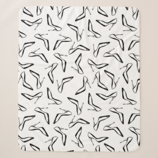 Seamless pattern with high heels glamour shoes sherpa blanket