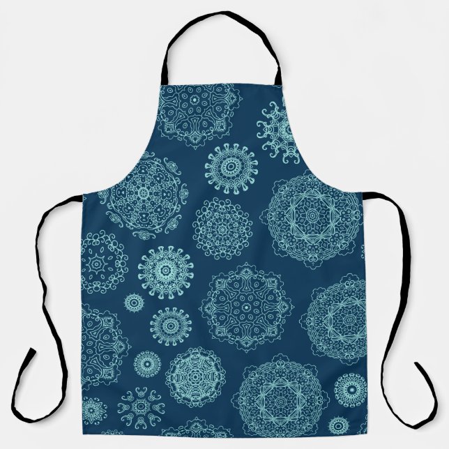 Seamless pattern with laced snowflakespattern,arab apron (Front)