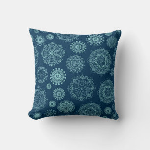 Seamless pattern with laced snowflakespattern,arab cushion