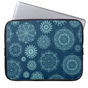 Seamless pattern with laced snowflakespattern,arab laptop sleeve