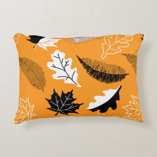seamless pattern with leaves. Autumn collection. F Decorative Cushion