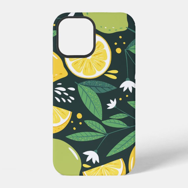 Seamless pattern with lemons. Abstract art print.  iPhone Case (Back)