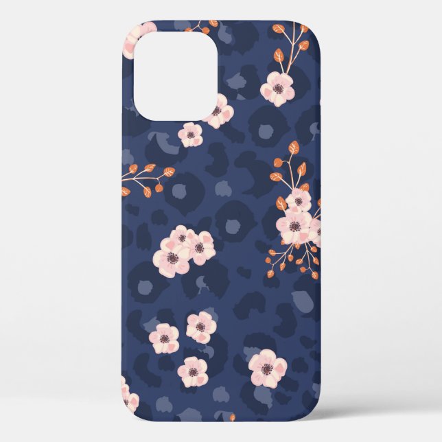 Seamless pattern with leopard skin and pink small  Case-Mate iPhone case (Back)