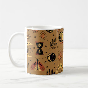 seamless pattern with magical elements coffee mug