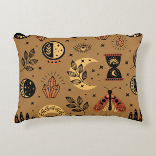 seamless pattern with magical elements decorative cushion