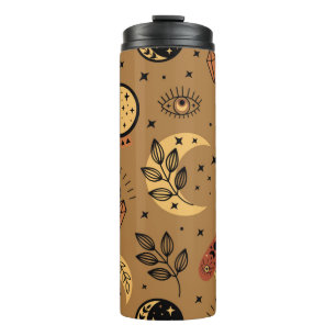 seamless pattern with magical elements thermal tumbler