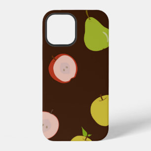 Seamless pattern with multi-coloured apples and pe iPhone 12 case