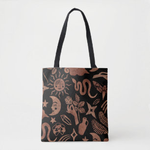Seamless pattern with mystical and magic symbols. tote bag