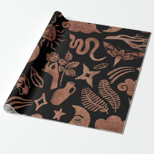 Seamless pattern with mystical and magic symbols.  wrapping paper
