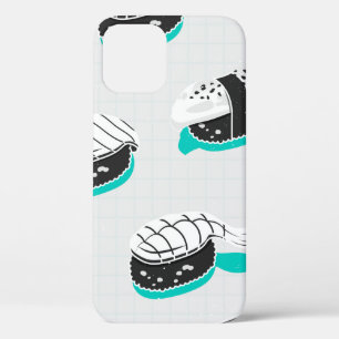 Seamless pattern with nigiri sushi iPhone 12 case