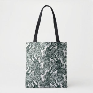 seamless pattern with old deciduous trees. Styliz Tote Bag