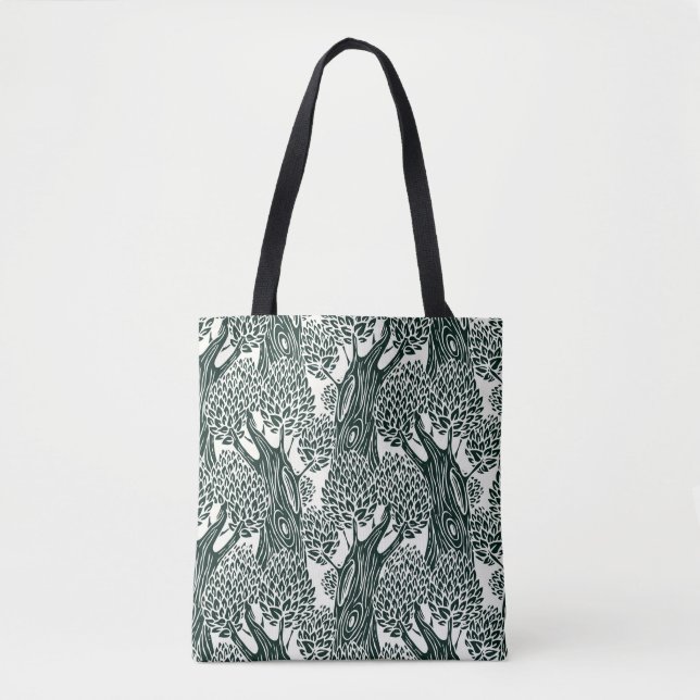  seamless pattern with old deciduous trees. Styliz Tote Bag (Front)