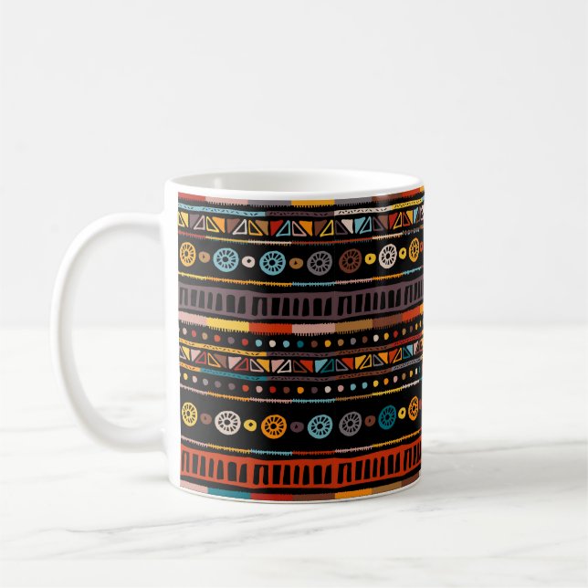 Seamless pattern with ornate Lotus flower. Ayurved Coffee Mug (Left)