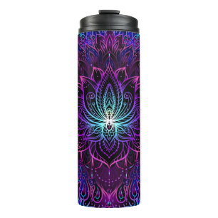 Seamless pattern with ornate Lotus flower. Ayurved Thermal Tumbler