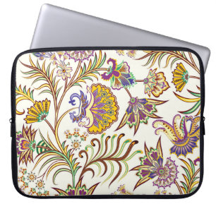 Seamless pattern with paisley floral laptop sleeve