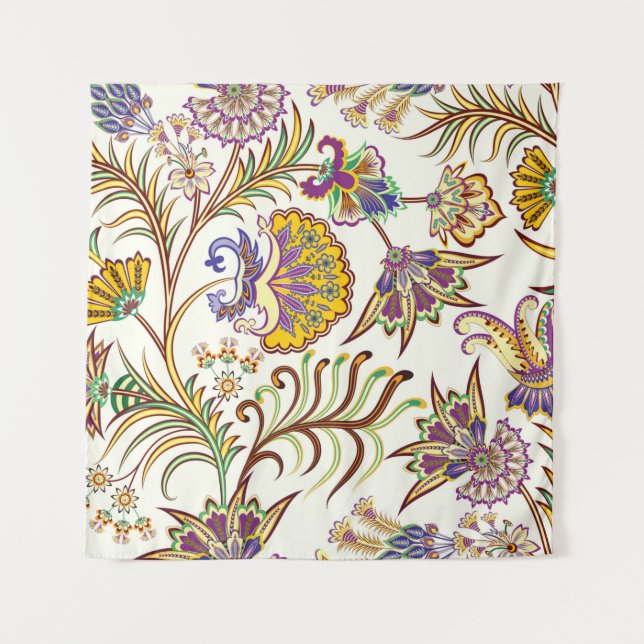Seamless pattern with paisley floral tapestry (Front)