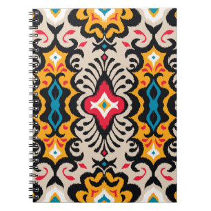Seamless pattern with paisley ornament notebook