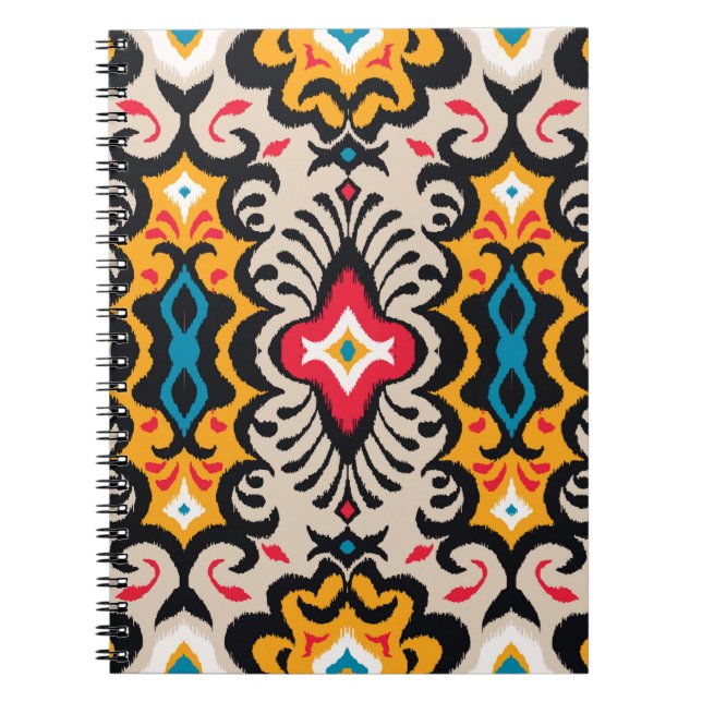 Seamless pattern with paisley ornament notebook (Front)