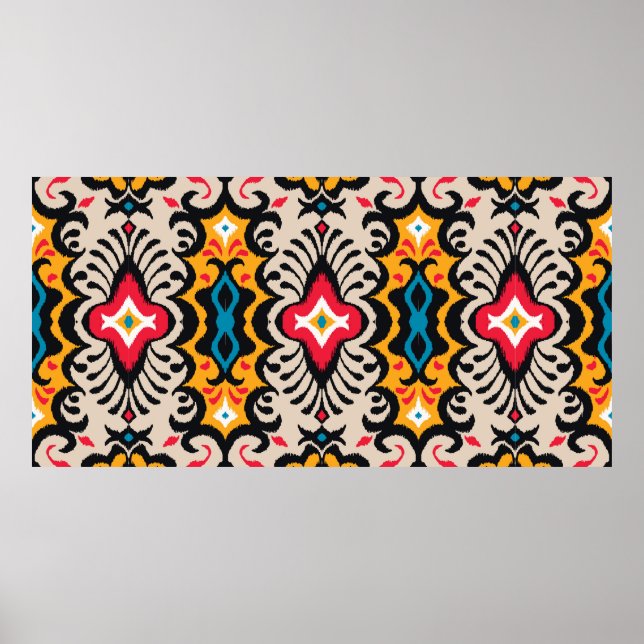 Seamless pattern with paisley ornament poster (Front)