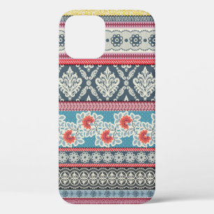 Seamless pattern with patchwork tiles. iPhone 12 case