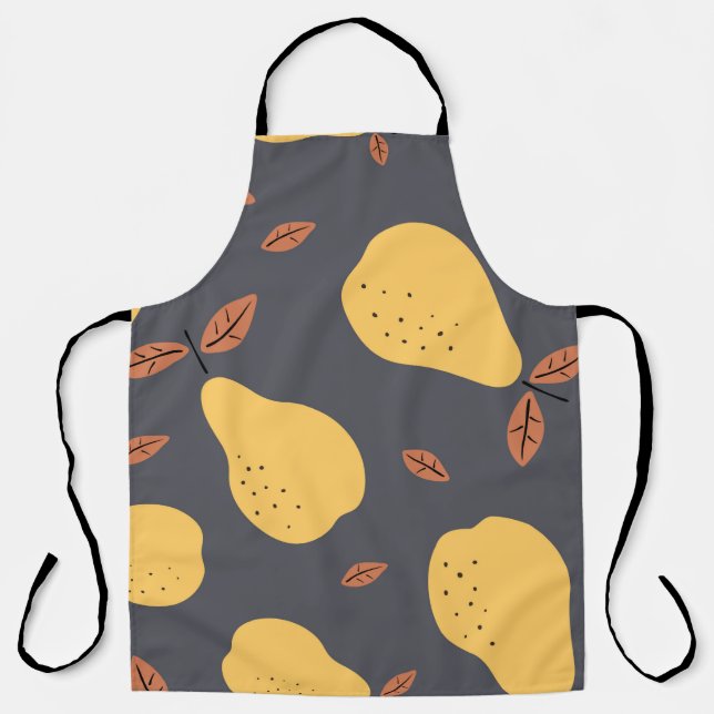 Seamless pattern with pears. Fruits light modern t Apron (Front)