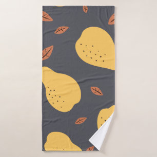 Seamless pattern with pears. Fruits light modern t Bath Towel