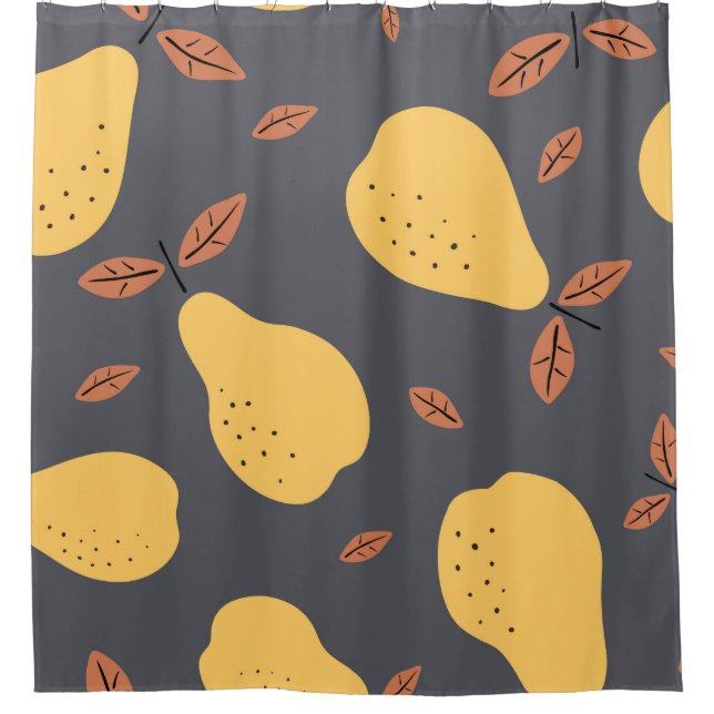 Seamless pattern with pears. Fruits light modern t Shower Curtain (Front)