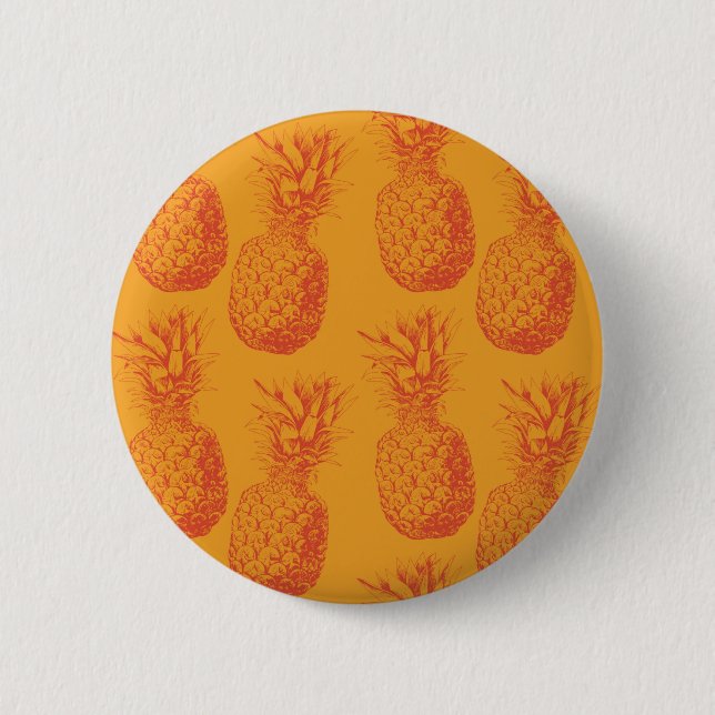 Seamless pattern with pineapples 6 cm round badge (Front)