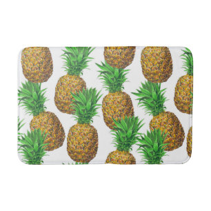 Seamless pattern with pineapples bath mat