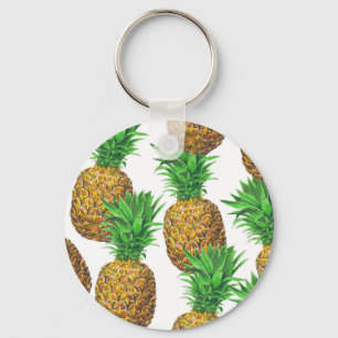 Seamless pattern with pineapples key ring