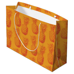 Seamless pattern with pineapples large gift bag