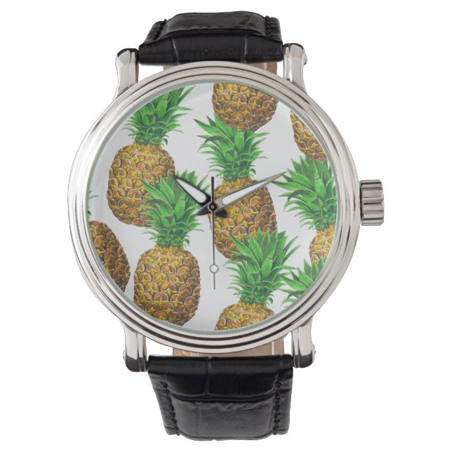 Seamless pattern with pineapples watch (Front)