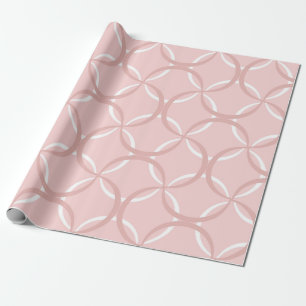 Seamless pattern with pink wavy lines wrapping paper