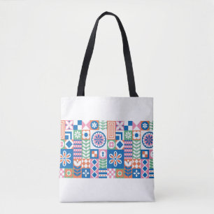 seamless pattern with pumpkins, hand-drawn in retr tote bag
