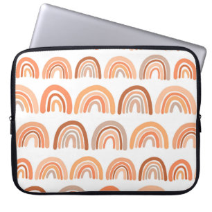 Seamless pattern with rainbow. Hand drawn texture. Laptop Sleeve