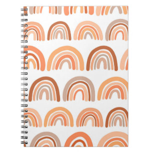 Seamless pattern with rainbow. Hand drawn texture. Notebook