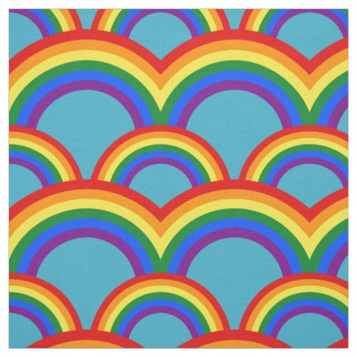 Seamless Pattern With Rainbows Fabric Zazzle