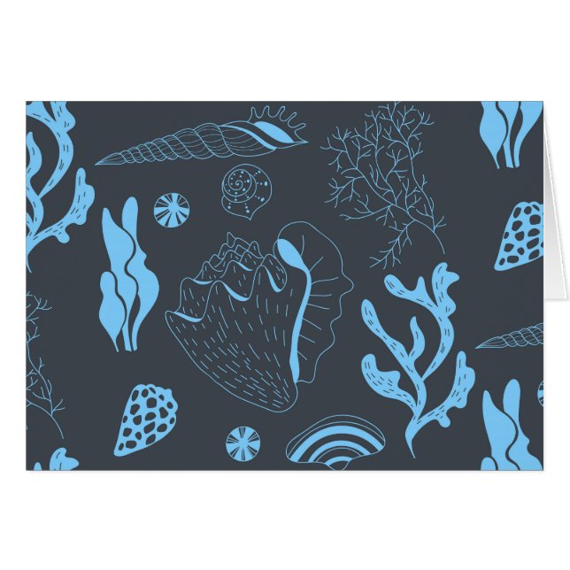 Seamless pattern with sea shells (Front Horizontal)