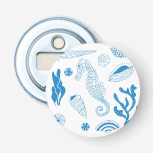 Seamless pattern with sea shells bottle opener