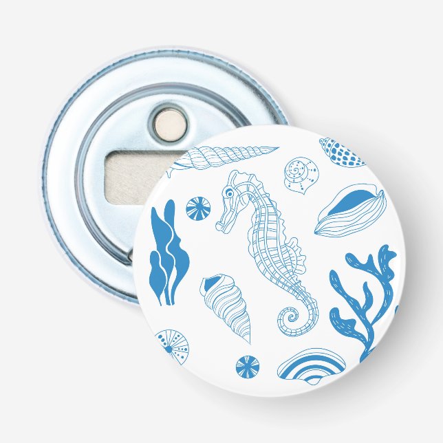 Seamless pattern with sea shells bottle opener (Front)