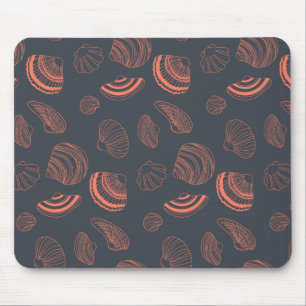 Seamless pattern with sea shells mouse mat