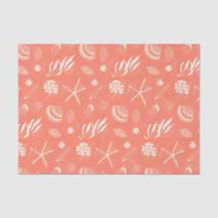 Seamless pattern with sea shells tissue paper
