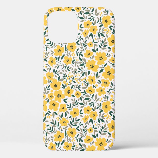 Seamless pattern with small yellow flowers Case-Mate iPhone case (Back)