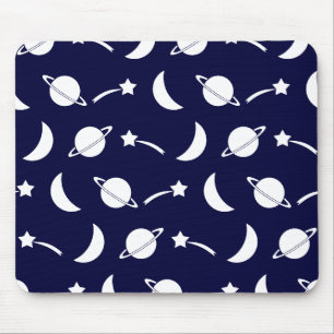 Seamless pattern with space objects mouse mat