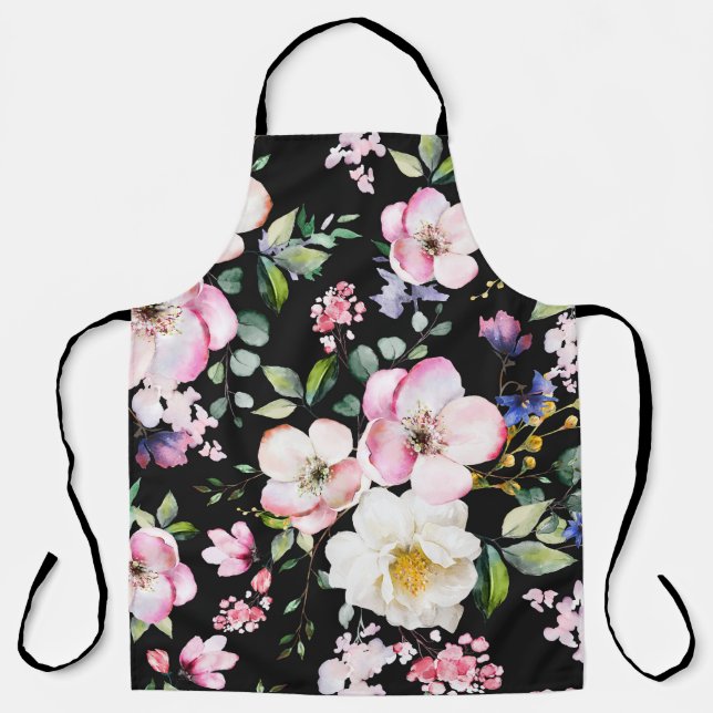 Seamless pattern with spring flowers and leaves. H Apron (Front)